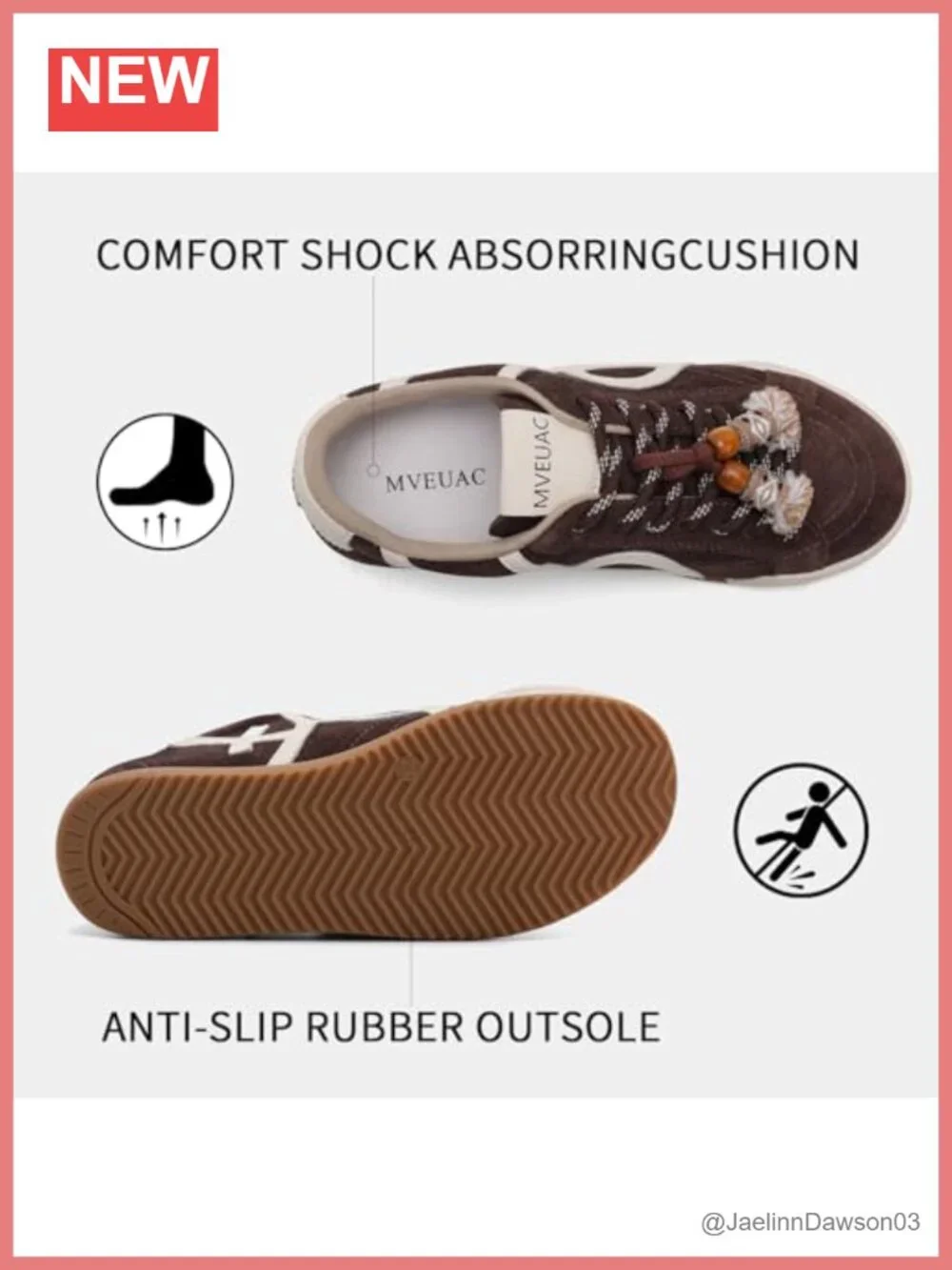 Women's Retro Gum Sole Fashion Sneakers Lightweight Casual Lace-Up Split Suede